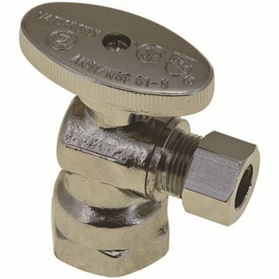 PREMIER QUARTER TURN ANGLE STOP, 1/2 IN. IPS X 1/2 IN. SLIP JOINT, LEAD FREE - 101376