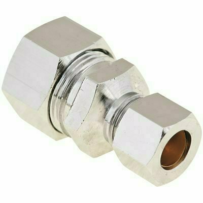 PROPLUS BRASS COMPRESSION COUPLING 5/8 IN. OD X 3/8 IN. OD CHROME LEAD-FREE - 101598