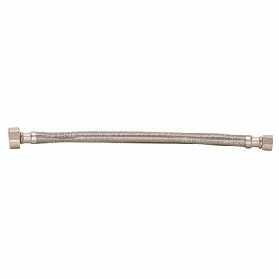 DURAPRO 3/8 IN. FLARE X 1/2 IN. FIP X 12 IN. BRAIDED STAINLESS STEEL FAUCET SUPPLY LINE - 102615