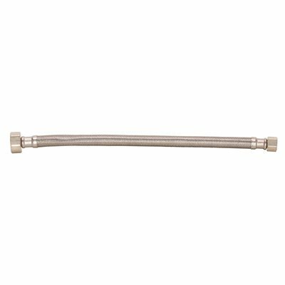 DURAPRO 3/8 IN. COMPRESSION X 1/2 IN. FIP X 12 IN. BRAIDED STAINLESS STEEL FAUCET SUPPLY LINE - 102617