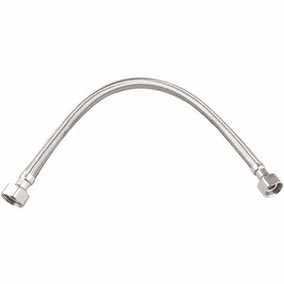 DURAPRO 1/2 IN. COMPRESSION X 1/2 IN. FIP X 20 IN. BRAIDED STAINLESS STEEL FAUCET SUPPLY LINE - 102620