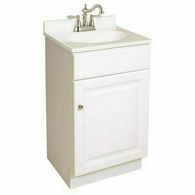 WYNDHAM READY TO ASSEMBLE 15.75 IN. W X 15.75 IN. D X 31.5 IN. H, 1-DOOR BATH VANITY CABINET WITHOUT TOP IN WHITE - 103499