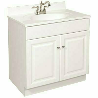DESIGN HOUSE WYNDHAM READY TO ASSEMBLE 18 IN. W X 18 IN. D X 31-1/2 IN. H, 2-DOOR BATH VANITY CABINET WITHOUT TOP IN WHITE - 103501