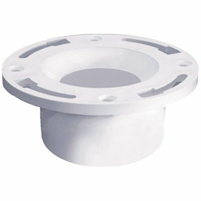 WATER-TITE 86135 FLUSH-TITE ABS STANDARD PATTERN CLOSET FLANGE WITH KNOCKOUT, FITS 3- AND 4-INCH SCHEDULE 40 DWV PIPE - 105