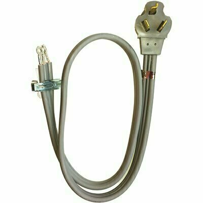 WHIRLPOOL 4 FT. 3-WIRE 30 AMP DRYER CORD - WHIRLPOOL PART #: PT220L