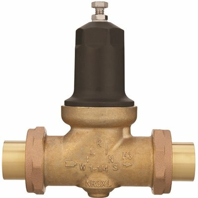 ZURN 1-1/4 IN. LEAD-FREE BRONZE WATER PRESSURE REDUCING VALVE WITH DOUBLE UNION FEMALE COPPER SWEAT - 106330