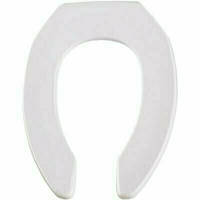BEMIS JUST-LIFT ELONGATED OPEN FRONT TOILET SEAT IN WHITE - 107551
