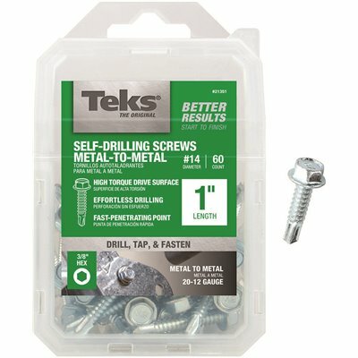 TEKS #1/4-14 X 1 IN. EXTERNAL HEX WASHER HEAD DRILL POINT SCREW (60-PACK) - 206024035