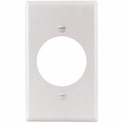 Titan3 White Smooth 1.406 In. 1-Gang Single Receptacle Standard Metal Wall Plate
