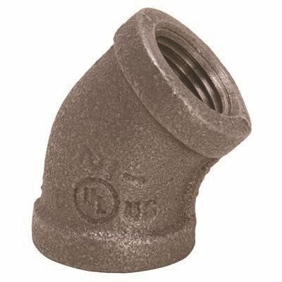 Proplus 3/4 In. Black Malleable 45-Degree Elbow