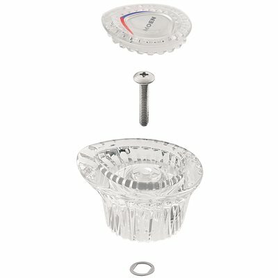 MOEN CHATEAU SINGLE-KNOB TUB AND SHOWER REPLACEMENT KIT WITH WHITE AND CHROME INSERT - MOEN PART #: 96797