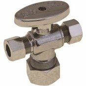 DURAPRO 5/8 IN. COMPRESSION X 3/8 IN. COMPRESSION X 1/4 IN. COMPRESSION LEAD FREE QUARTER TURN DUAL OUTLET STOP - 101386