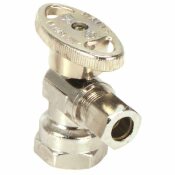 PREMIER QUARTER TURN ANGLE STOP, 1/2 IN. IPS X 1/4 IN. COMPRESSION, LEAD FREE - 101391