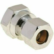 PROPLUS BRASS COMPRESSION COUPLING 3/8 IN. IPS X 3/8 IN. OD CHROME LEAD-FREE - 101601