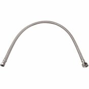 DURAPRO 3/8 IN. FLARE X 1/2 IN. FIP X 20 IN. BRAIDED STAINLESS STEEL FAUCET SUPPLY LINE - 102616