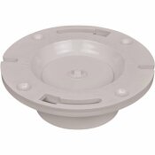 WATER-TITE FLUSH-TITE 86130 PVC STANDARD PATTERN CLOSET FLANGE WITH KNOCKOUT, FITS 3- AND 4-INCH SCHEDULE 40 DWV PIPE - 104