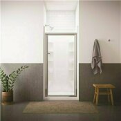 STERLING VISTA PIVOT II 36 IN. X 65-1/2 IN. FRAMED PIVOT SHOWER DOOR IN SILVER WITH HANDLE - 105008