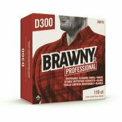 BRAWNY PROFESSIONAL D300 WHITE DISPOSABLE CLEANING TOWEL, TALL BOX (10-BOXES PER CASE) - 108597