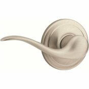 KWIKSET TUSTIN SATIN NICKEL LEFT-HANDED HALF-DUMMY DOOR LEVER WITH MICROBAN ANTIMICROBIAL TECHNOLOGY - 110591
