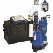 PRO SERIES PUMPS 1/3 HP PRIMARY AND PHCC-1850 BATTERY BACKUP SUMP PUMP SYSTEM - 110612