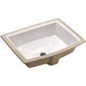 KOHLER ARCHER VITREOUS CHINA UNDERMOUNT BATHROOM SINK IN WHITE WITH OVERFLOW DRAIN - 114604