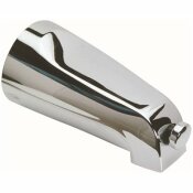 BRASSCRAFT 5-1/8 IN. SLIP-ON MIXET BATHTUB SPOUT WITH FRONT DIVERTER AND TOP SHOWER ADAPTER, CHROME - 125007