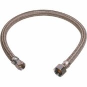 BRASSCRAFT 3/8 IN. FLARE X 1/2 IN. FIP X 20 IN. BRAIDED POLYMER FAUCET CONNECTOR - 134247