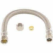 BRASSCRAFT 3/8 IN. COMPRESSION X 3/8 IN. O.D. COMPRESSION X 12 IN. BRAIDED POLYMER FAUCET CONNECTOR - 134254