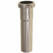 PREMIER 1-1/2 IN. X 6 IN. BRASS EXTENSION TUBE WITH SLIP JOINT, CHROME, 22-GAUGE - 162138