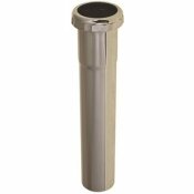 PREMIER 1-1/2 IN. X 8 IN. BRASS EXTENSION TUBE WITH SLIP JOINT, CHROME, 22-GAUGE - 162139
