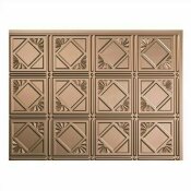 NOT FOR SALE - 202863728 - NOT FOR SALE - 202863728 - FASADE 18.25 IN. X 24.25 IN. ARGENT BRONZE TRADITIONAL STYLE # 4 PVC DECORATIVE BACKSPLASH PANEL - ACP PART #: B51-28