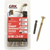 GRK FASTENERS 5/16 IN. X 3-1/8 IN. STAR DRIVE WASHER HEAD RUGGED STRUCTURAL WOOD SCREW (45-PACK) - 203533461