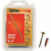 GRK FASTENERS #8 X 2 IN. STAR DRIVE LOW PROFILE WASHER HEAD CABINET WOOD SCREW (100-PIECE PER PACK) - 203533494