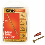 GRK FASTENERS #8 X 1-1/2 IN. STAR DRIVE LOW PROFILE WASHER HEAD CABINET WOOD SCREW (100-PER PACK) - 203556495