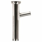 EVERBILT 1-1/2 IN. X 8 IN. 24-GAUGE CHROME-PLATED BRASS SLIP-JOINT SINK DRAIN TAILPIECE EXTENSION TUBE WITH HI-LINE BRANCH - 205153779