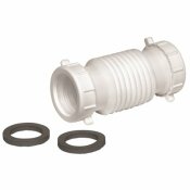EVERBILT FORM N FIT 1-1/2 IN. X 1-1/2 IN. WHITE PLASTIC DOUBLE SLIP-JOINT COUPLING - 205153781