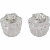 NOT FOR SALE - 205936153 - NOT FOR SALE - 205936153 - DELTA SMALL HOT AND COLD ACRYLIC KNOB HANDLES FOR FAUCETS - DELTA PART #: RP23498-3