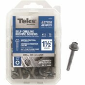 TEKS #12-14 X 1-1/2 IN. EXTERNAL HEX WASHER HEAD ROOFING DRILL POINT SCREW (75-PACK) - 206024091