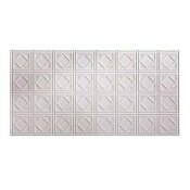 NOT FOR SALE - 206111682 - NOT FOR SALE - 206111682 - FASADE TRADITIONAL STYLE #4 2 FT. X 4 FT. GLUE-UP PVC CEILING TILE IN MATTE WHITE - ACP PART #: G53-01