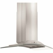 ZLINE KITCHEN AND BATH ZLINE 36 IN. CONVERTIBLE VENT ISLAND MOUNT RANGE HOOD IN STAINLESS STEEL AND GLASS (GL9I-36) - 206922153