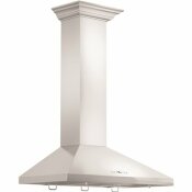 ZLINE KITCHEN AND BATH 36 IN. CONVERTIBLE VENT WALL MOUNT RANGE HOOD IN STAINLESS STEEL WITH CROWN MOLDING (KL2CRN-36) - 207078936