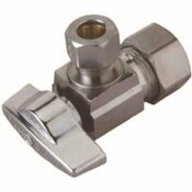 BRASSCRAFT 1/2 IN. NOM COMP INLET X 3/8 IN. OD COMP OUTLET 1/4-TURN ANGLE BALL STOP - 221056LF