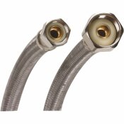 FLUIDMASTER 3/8 IN. COMPRESSION X 1/2 IN. F.I.P. X 12 IN. L BRAIDED STAINLESS STEEL FAUCET CONNECTOR - 231350