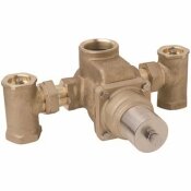 SYMMONS 1-1/2 IN. X 2 IN. TEMPCONTROL THERMOSTATIC MIXING VALVE, ROUGH BRASS - 2473322