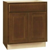 HAMPTON BAY HAMPTON COGNAC RAISED PANEL STOCK ASSEMBLED BASE KITCHEN CABINET WITH DRAWER GLIDES (30 IN. X 34.5 IN. X 24 IN.) - 2478131