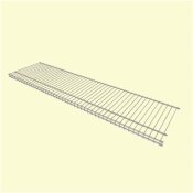 CLOSETMAID SUPERSLIDE 12 IN. D X 48 IN. W X 1 IN. H WHITE VENTILATED WIRE WALL MOUNTED SHELF KIT - CLOSETMAID PART #: 4714