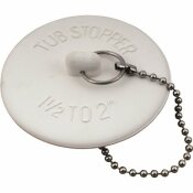 1-1/2 IN. - 2 IN. WHITE RUBBER STOPPER INCLUDES 15 IN. METAL CHAIN (5-PACK) - NATIONAL BRAND ALTERNATIVE PART #: 2489493