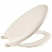PREMIER DELUXE QUIET CLOSE ELONGATED PLASTIC TOILET SEAT WITH LID IN WHITE