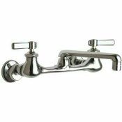 NOT FOR SALE - 284109 - NOT FOR SALE - 284109 - CHICAGO FAUCETS LEAD-FREE WALL-MOUNTED COMPRESSION SINK FAUCET WITH 6-INCH SWING SPOUT, CHROME-PLATED - CHICAGO FAUCETS PART #: 540-LDXKABCP