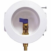 IPS CORPORATION IPS WATER-TITE ROUND MINI ICEMAKER VALVE OUTLET BOX WITH 1/4 TURN VALVE PEX LEAD FREE - IPS CORPORATION PART #: 87991